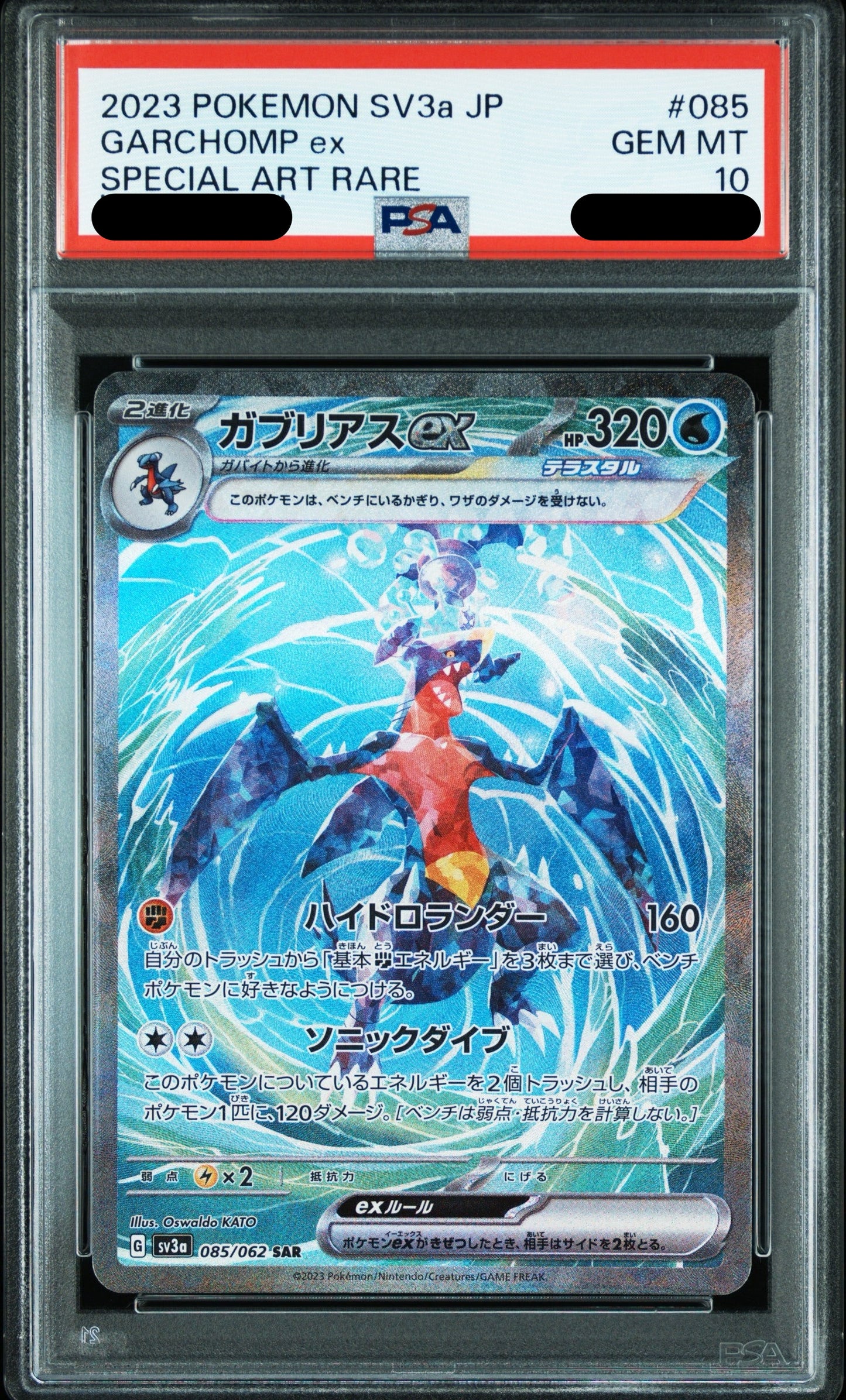 〔PSA10鑑定済〕ガブリアスex（SAR）｛085/062｝